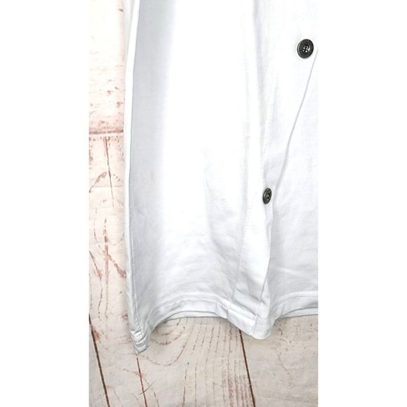 Vassari Los Angeles High Red Collar Button Design White Red Designer Shirt - Picture 3 of 11